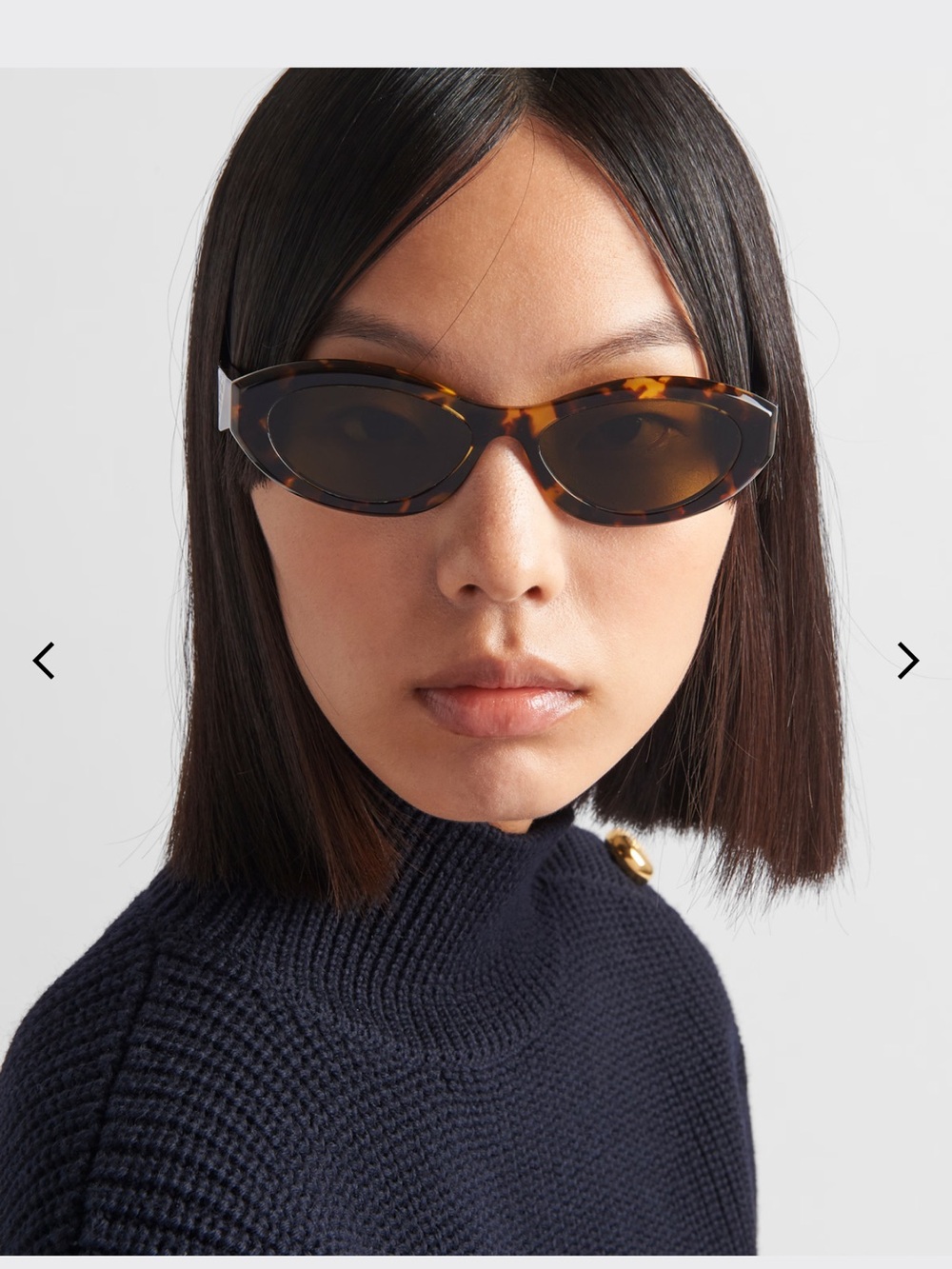 Prada Tortoiseshell Oval Sunglasses with Brown Lenses - Picture 6 of 6